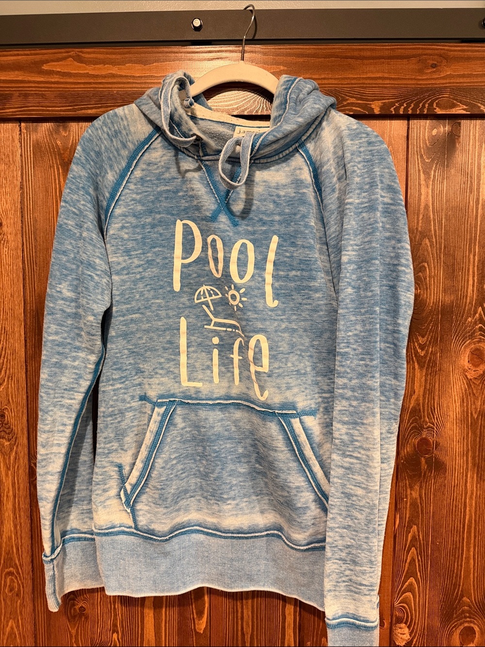 J. America Blue "Pool Life" Hooded Sweatshirt